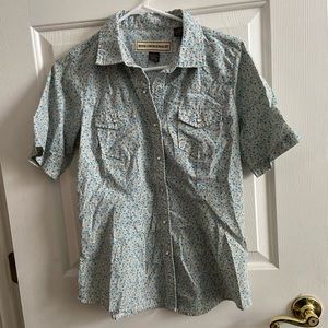 Bit and Bridle Floral Western Buttonup